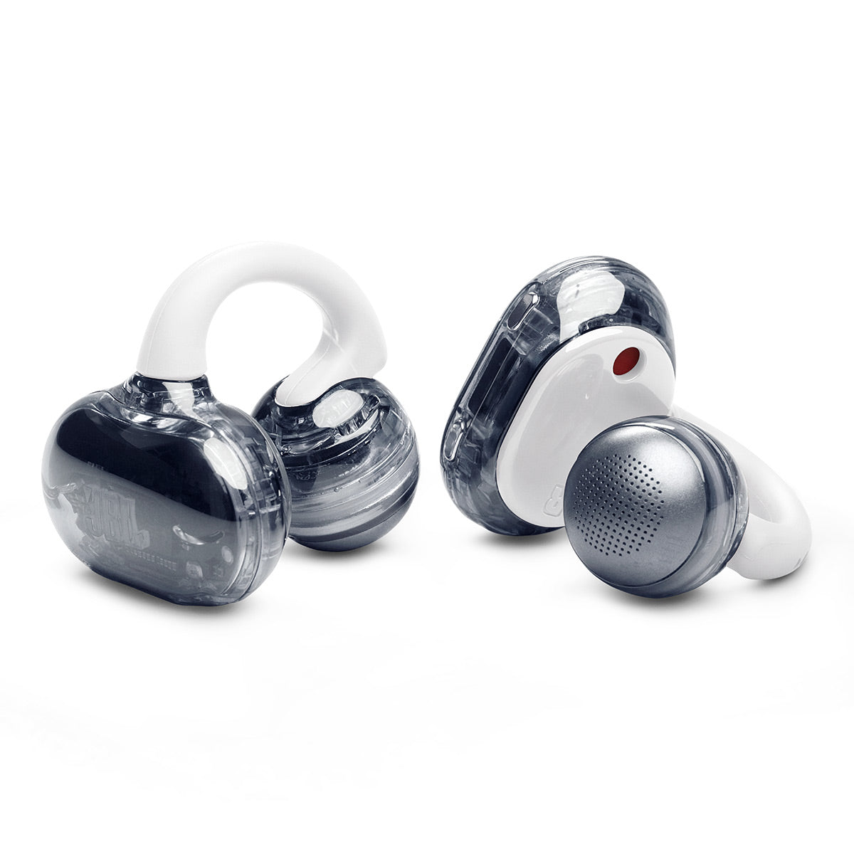 JBL Soundgear Clips True Wireless Open-Ear Headphones Bundle with gSport Case (White)