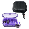 JBL Soundgear Clips True Wireless Open-Ear Headphones Bundle with gSport Case (Purple)