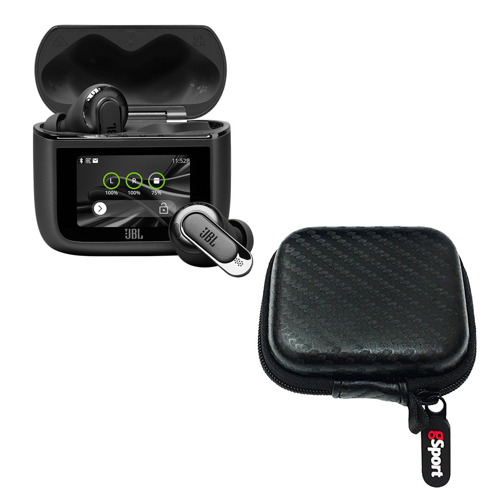 JBL Tour Pro 3 Noise Cancelling True Wireless Earbuds Bundle with gSport Case (Black)