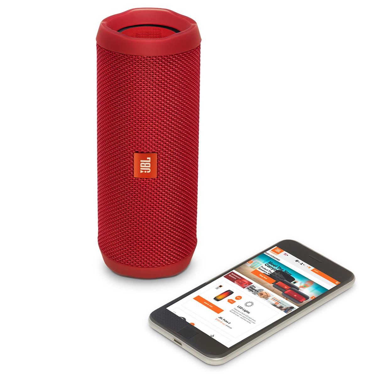 JBL Flip 4 Portable Waterproof Bluetooth Speaker - Pair (Red)