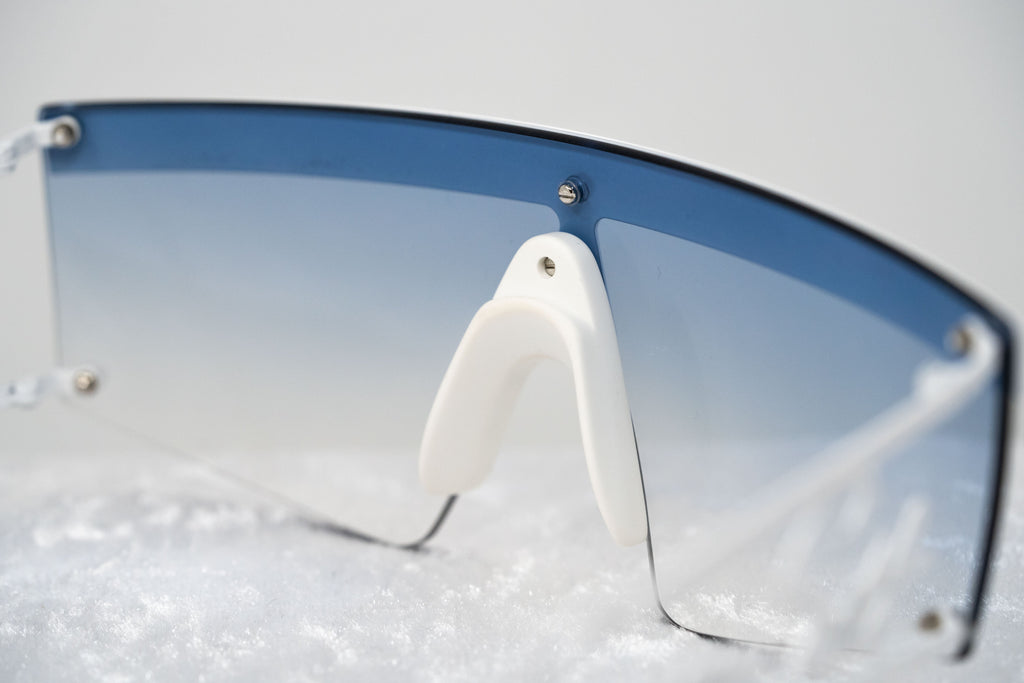 Jeremy Scott Ladies Rectangular White Signature Sunglasses