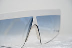 Jeremy Scott Ladies Rectangular White Signature Sunglasses