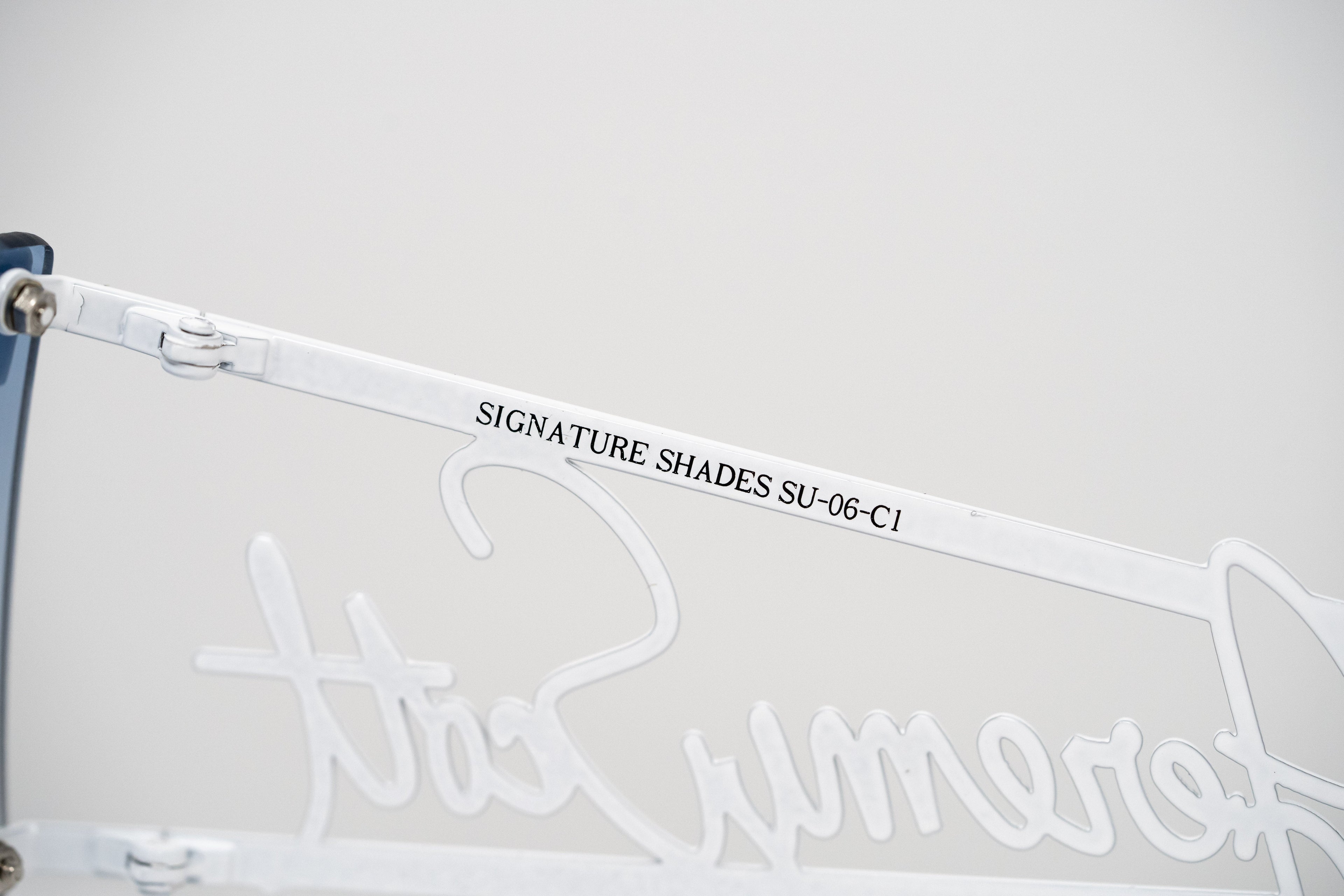 Jeremy Scott Ladies Rectangular White Signature Sunglasses