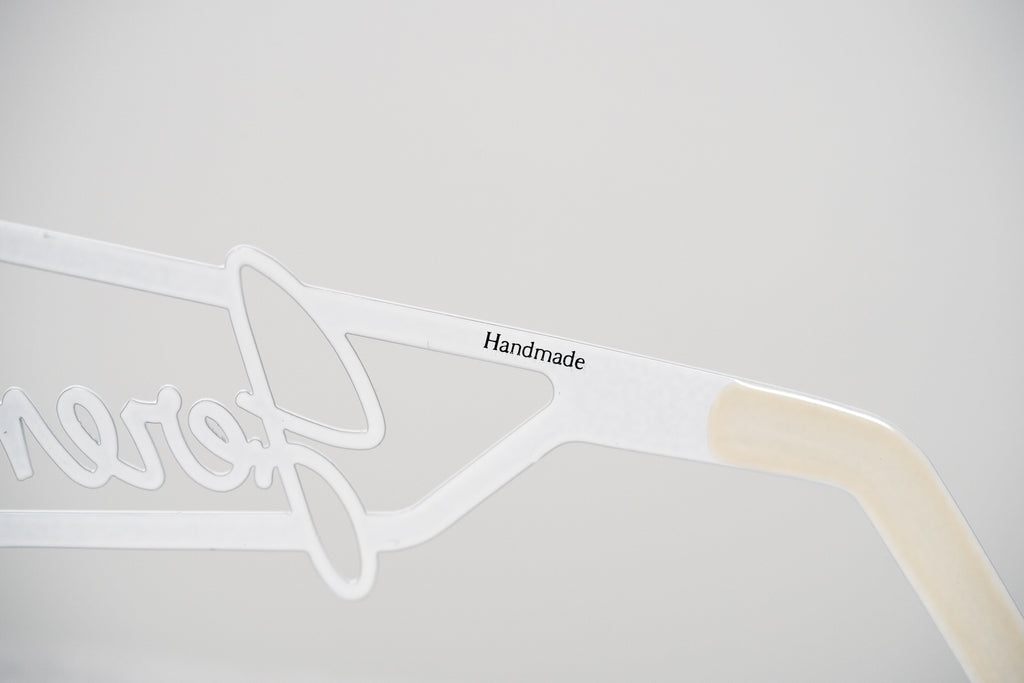 Jeremy Scott Ladies Rectangular White Signature Sunglasses