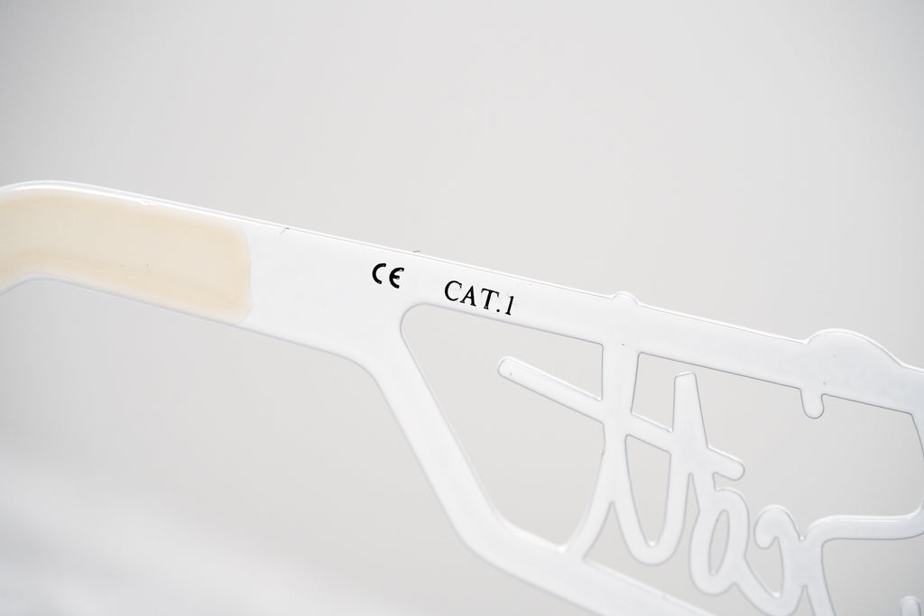 Jeremy Scott Ladies Rectangular White Signature Sunglasses
