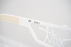 Jeremy Scott Ladies Rectangular White Signature Sunglasses