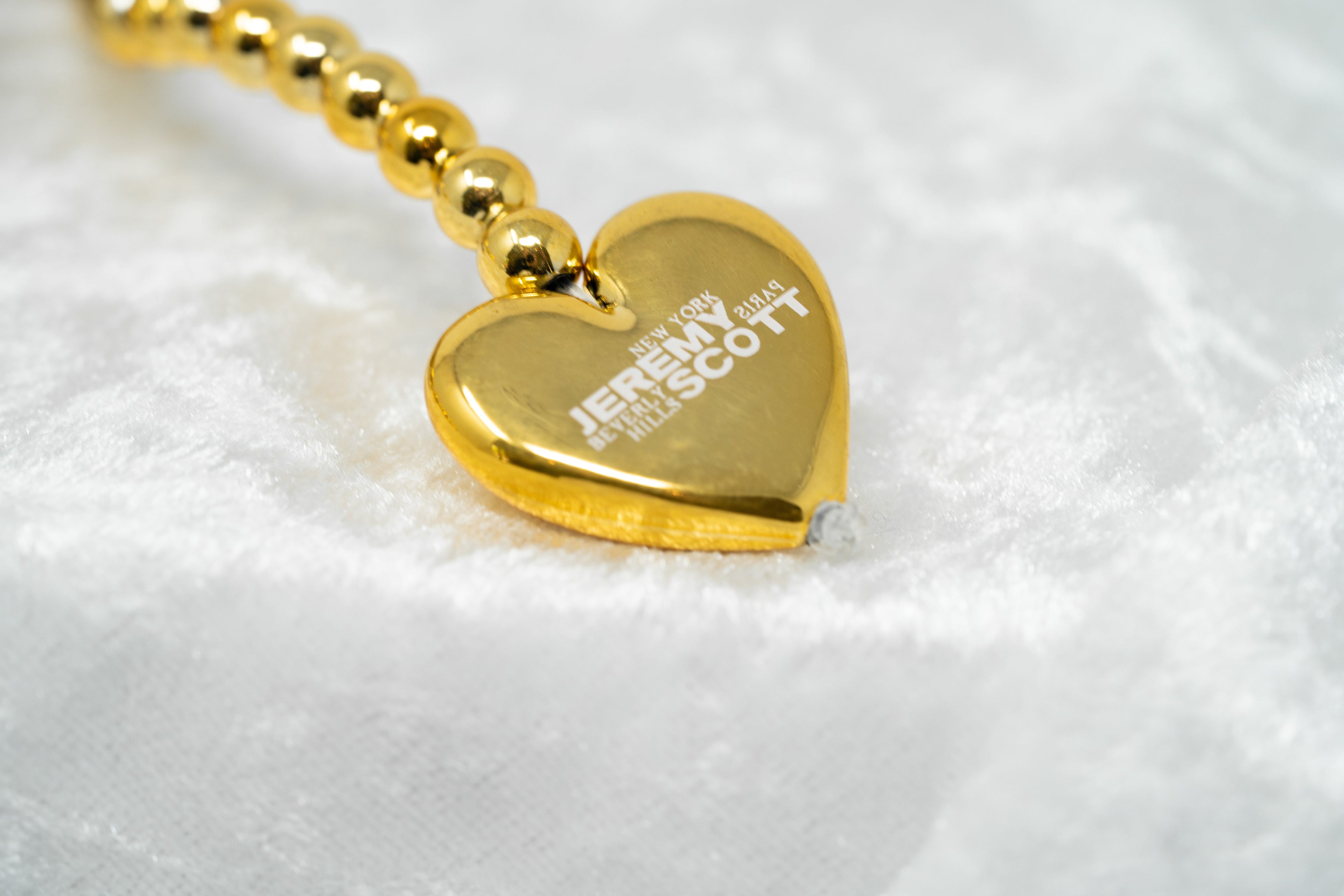 Jeremy Scott Ladies Heart Gold Sunglasses