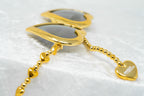 Jeremy Scott Ladies Heart Gold Sunglasses