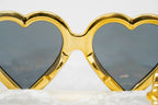Jeremy Scott Ladies Heart Gold Sunglasses