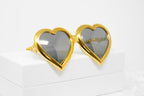 Jeremy Scott Ladies Heart Gold Sunglasses