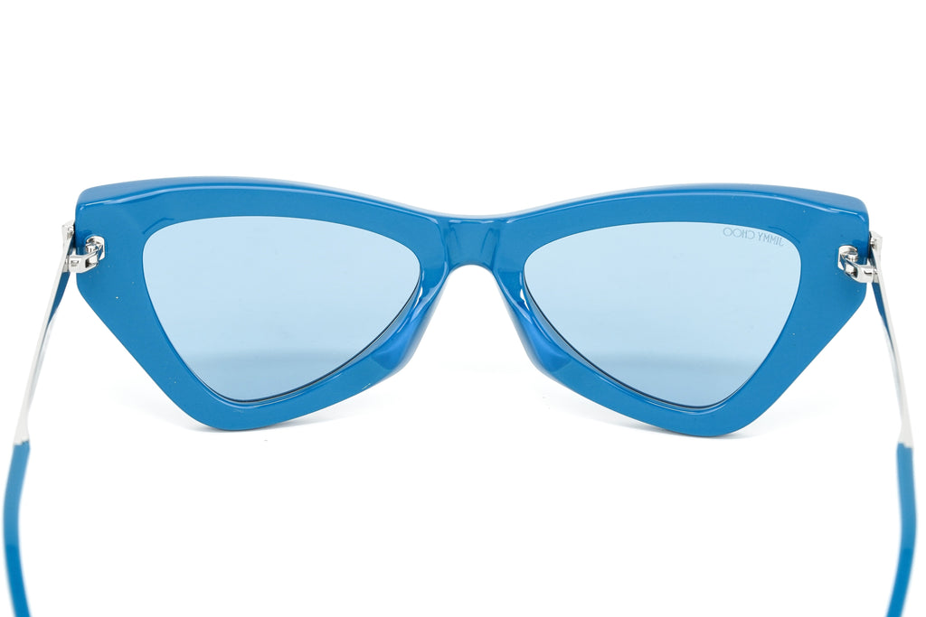 Jimmy Choo Women's Sunglasses Angular Cat Eye Blue