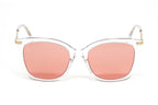 Jimmy Choo Women's Sunglasses Oversized Square Clear/Pink