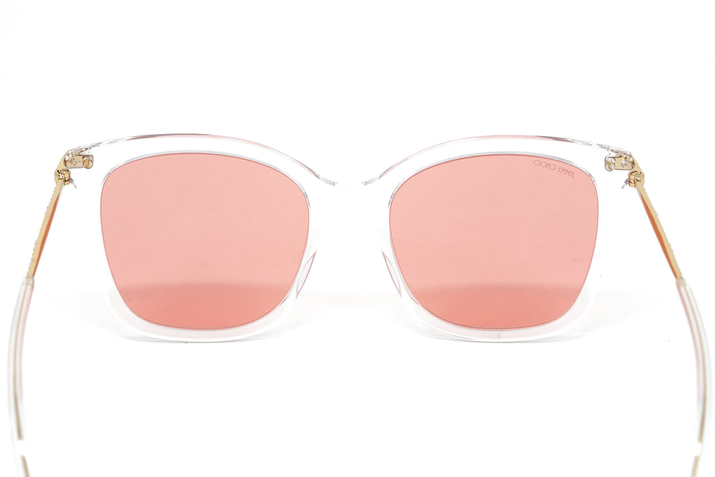 Jimmy Choo Women's Sunglasses Oversized Square Clear/Pink