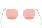 Jimmy Choo Women's Sunglasses Oversized Square Clear/Pink