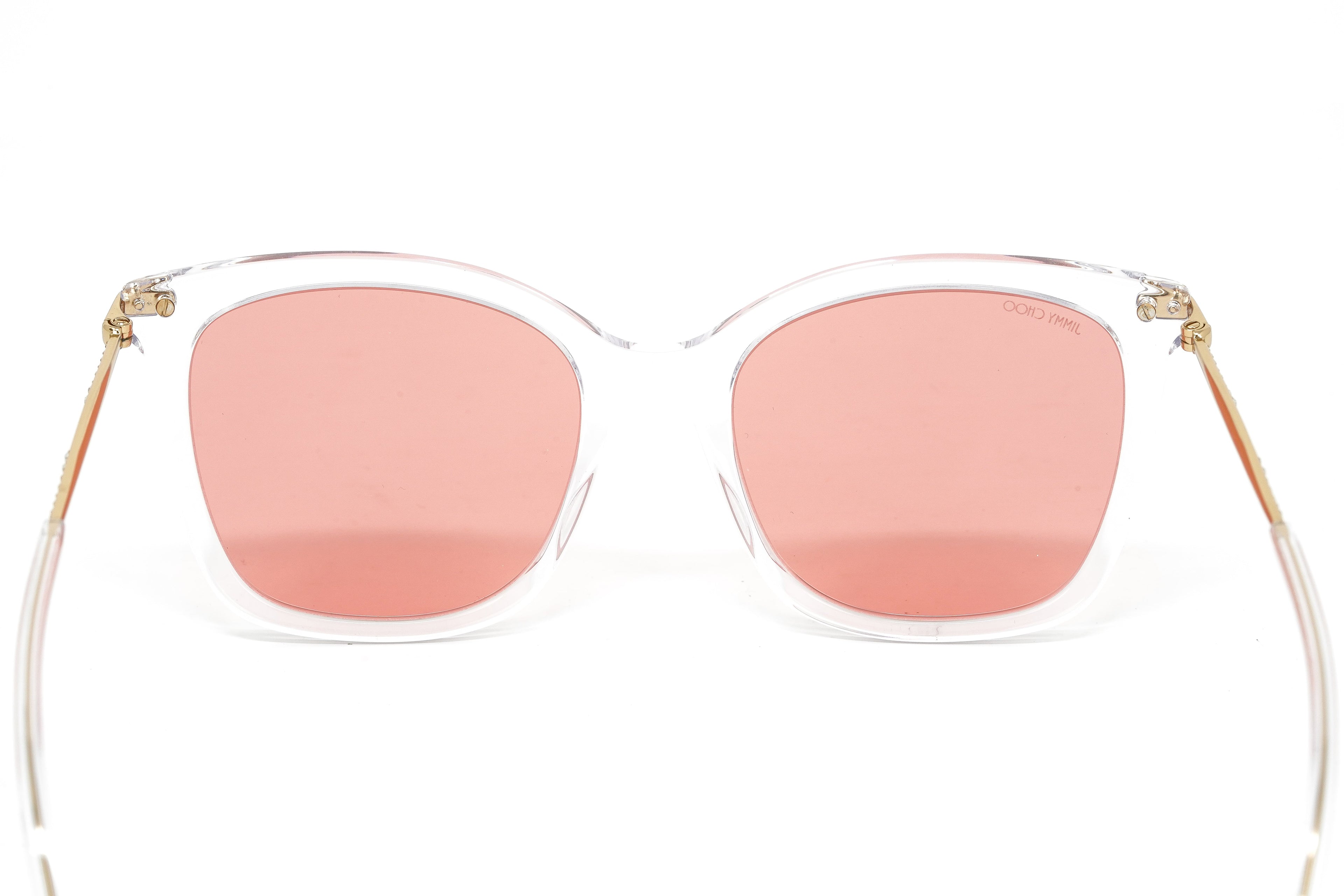 Jimmy Choo Women's Sunglasses Oversized Square Clear/Pink