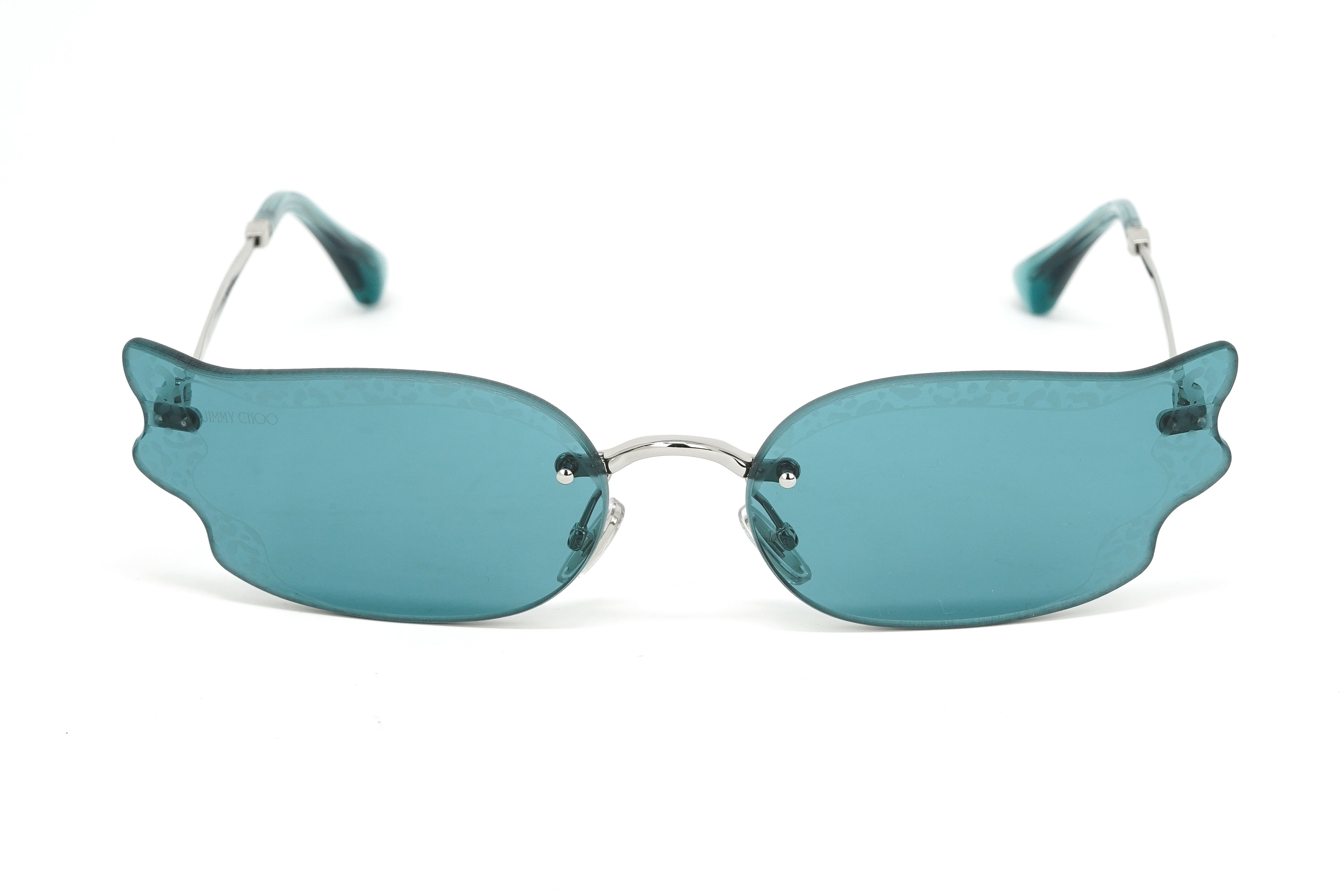 Jimmy Choo Women's Sunglasses Rimless Cat Eye Blue