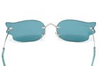 Jimmy Choo Women's Sunglasses Rimless Cat Eye Blue