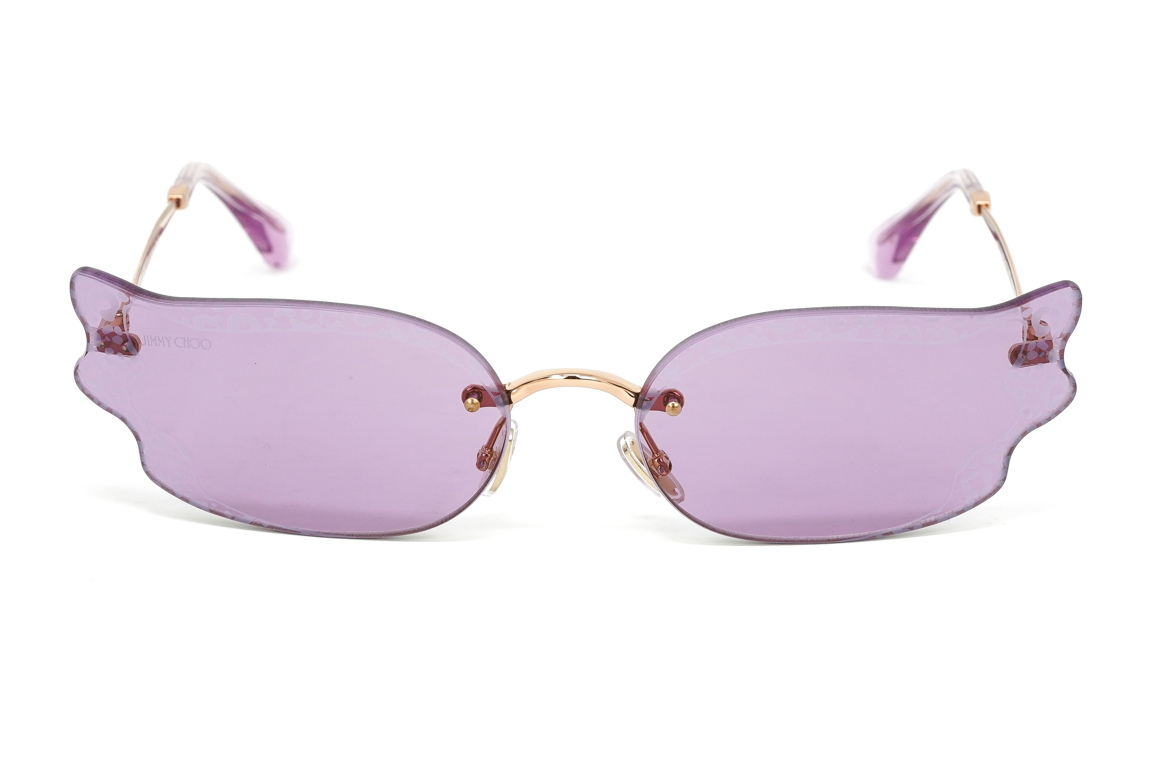 Jimmy Choo Women's Sunglasses Rimless Cat Eye Pink