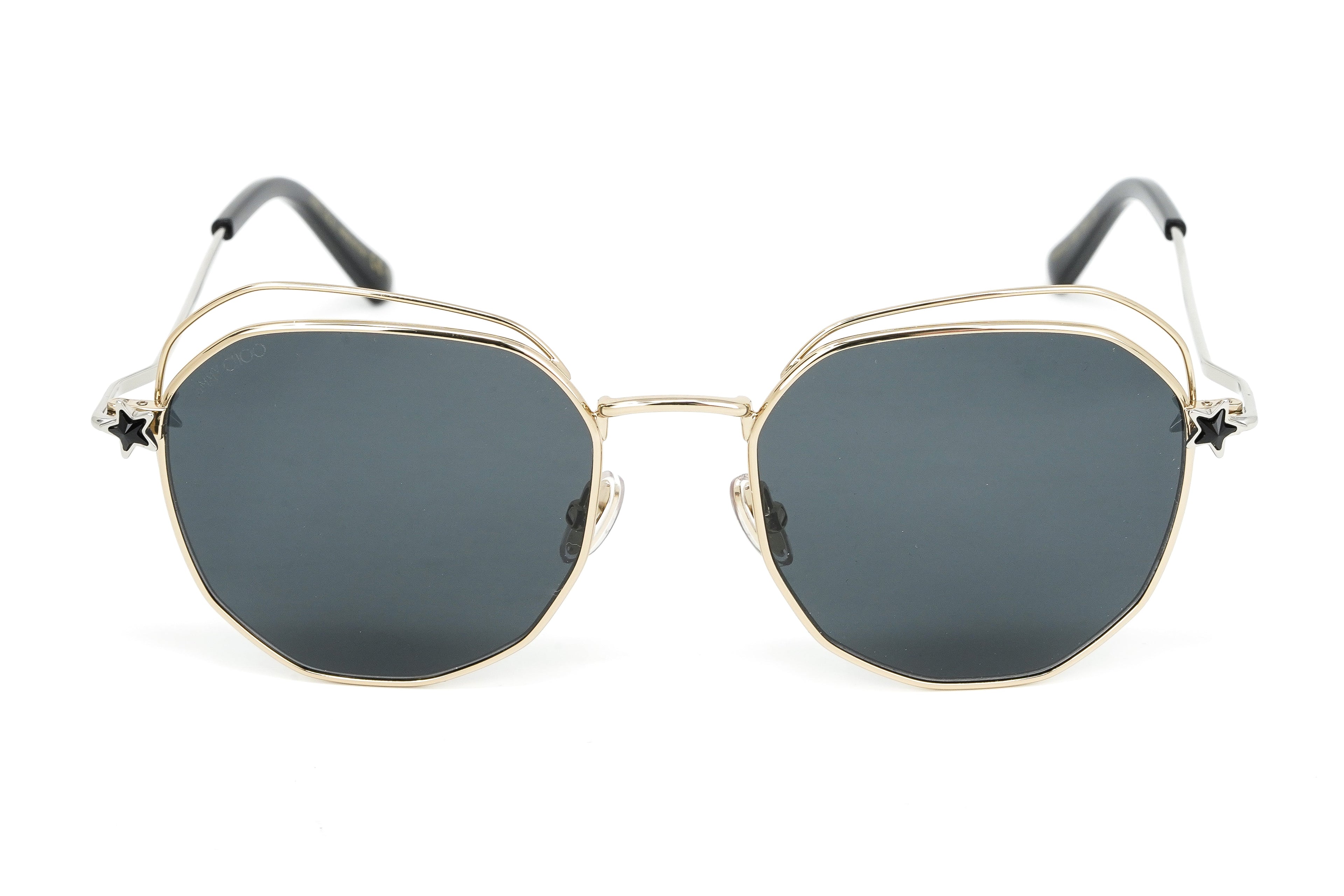 Jimmy Choo Women's Sunglasses Oval Gold/Grey