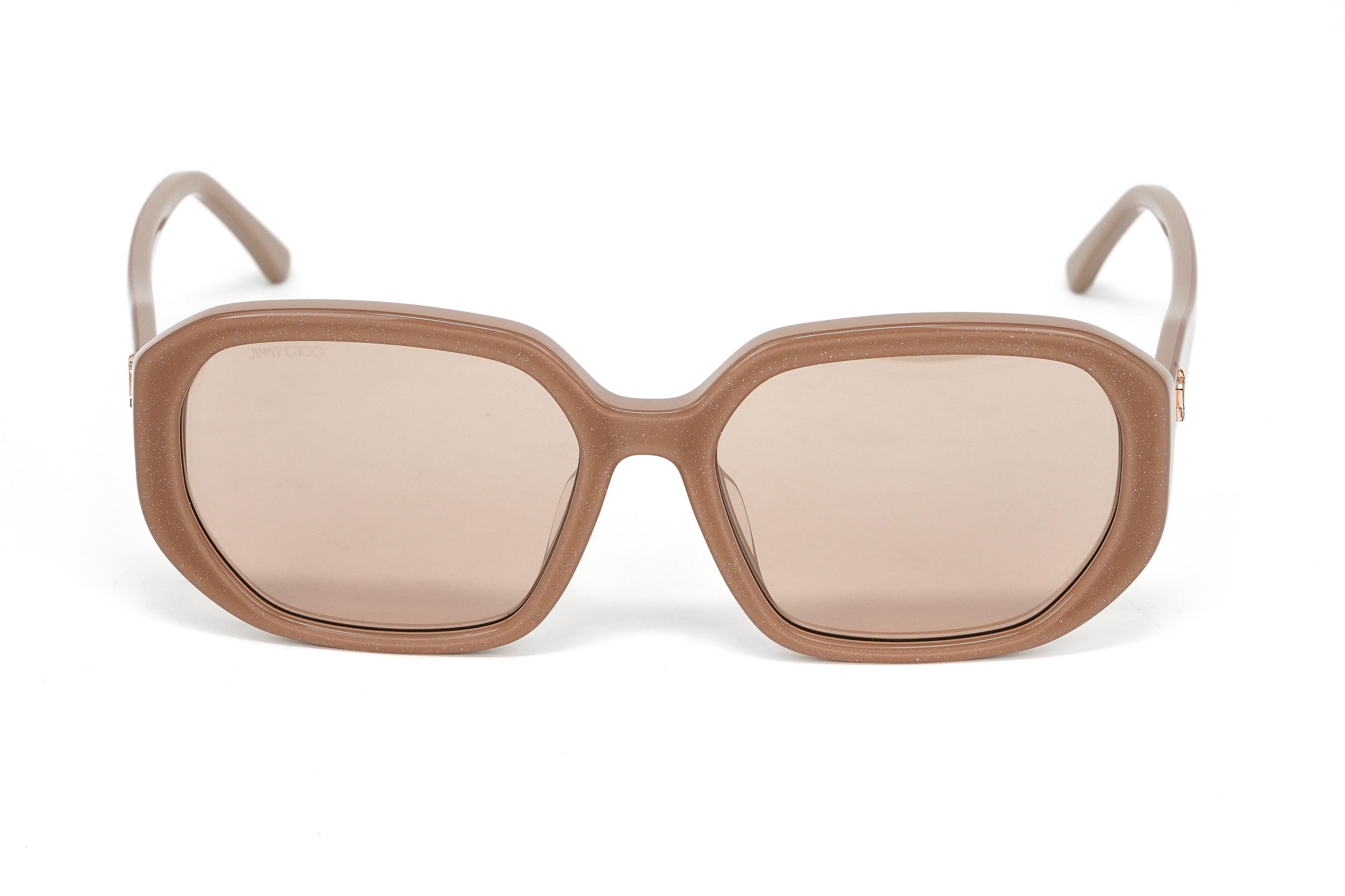 Jimmy Choo Women's Sunglasses Oversized Oval Beige/Pink