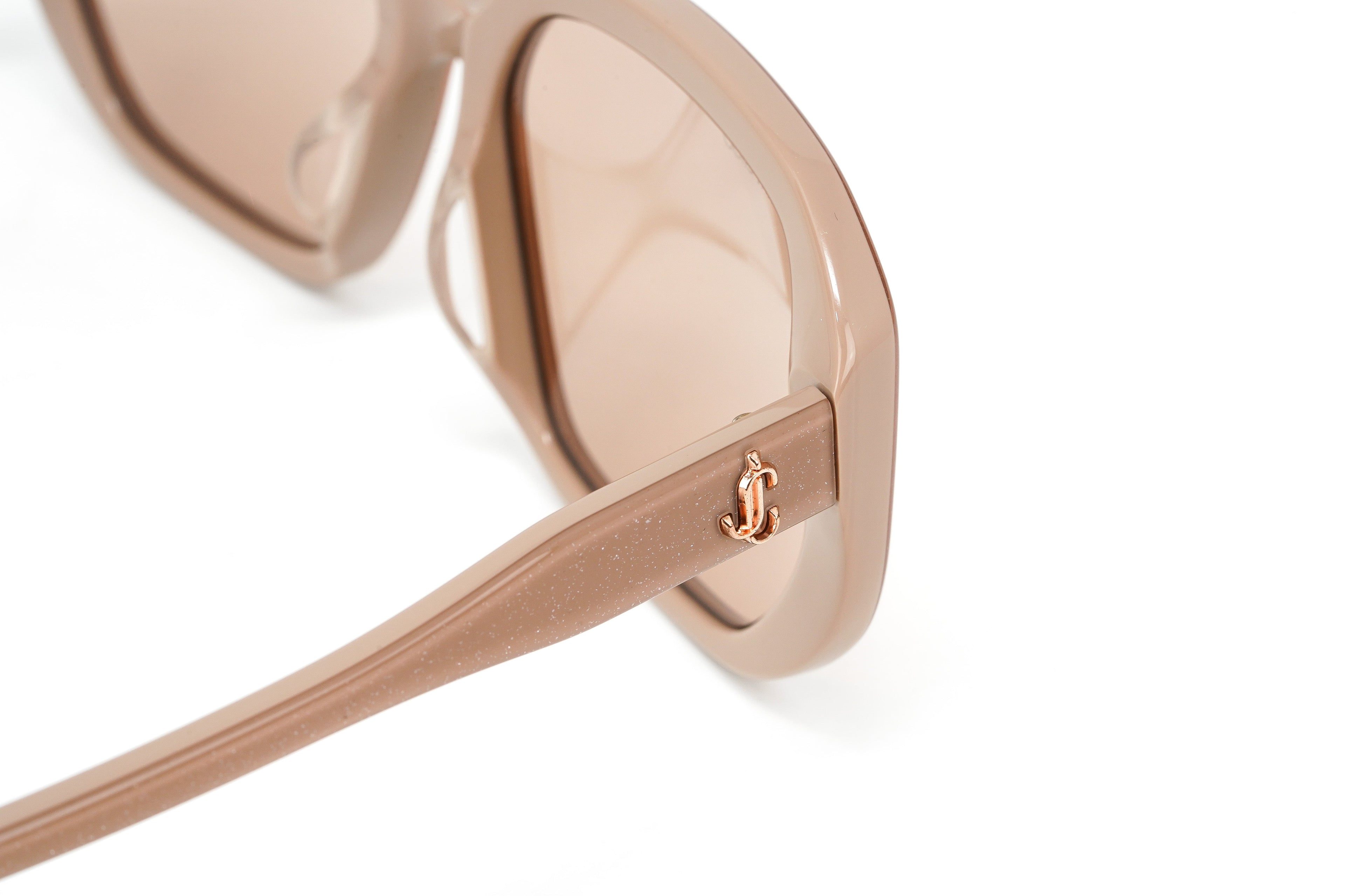 Jimmy Choo Women's Sunglasses Oversized Oval Beige/Pink