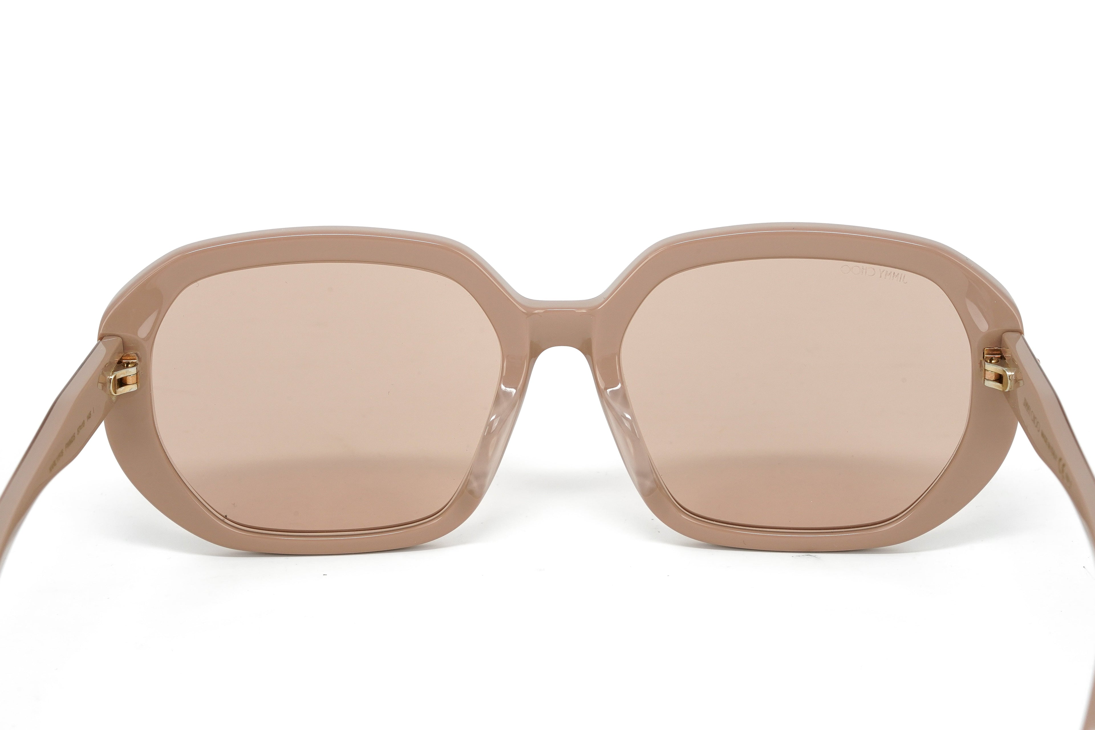 Jimmy Choo Women's Sunglasses Oversized Oval Beige/Pink