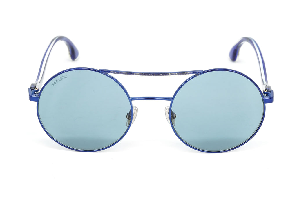 Jimmy Choo Women's Sunglasses Round Browline Blue