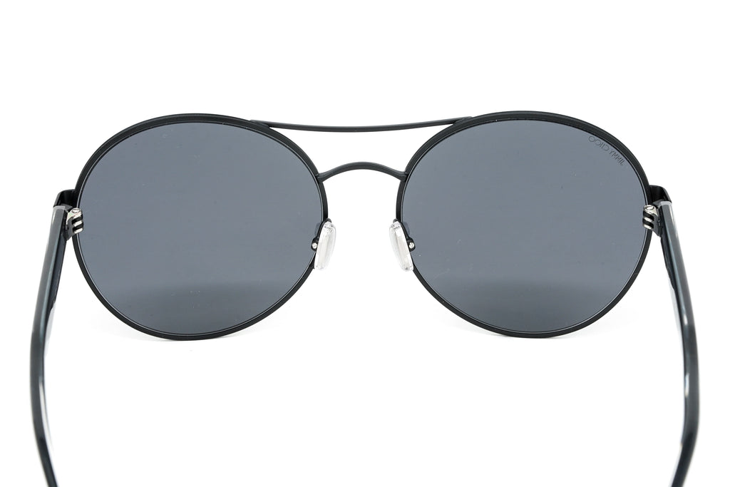 Jimmy Choo Unisex Sunglasses Round Browline Matte Black
