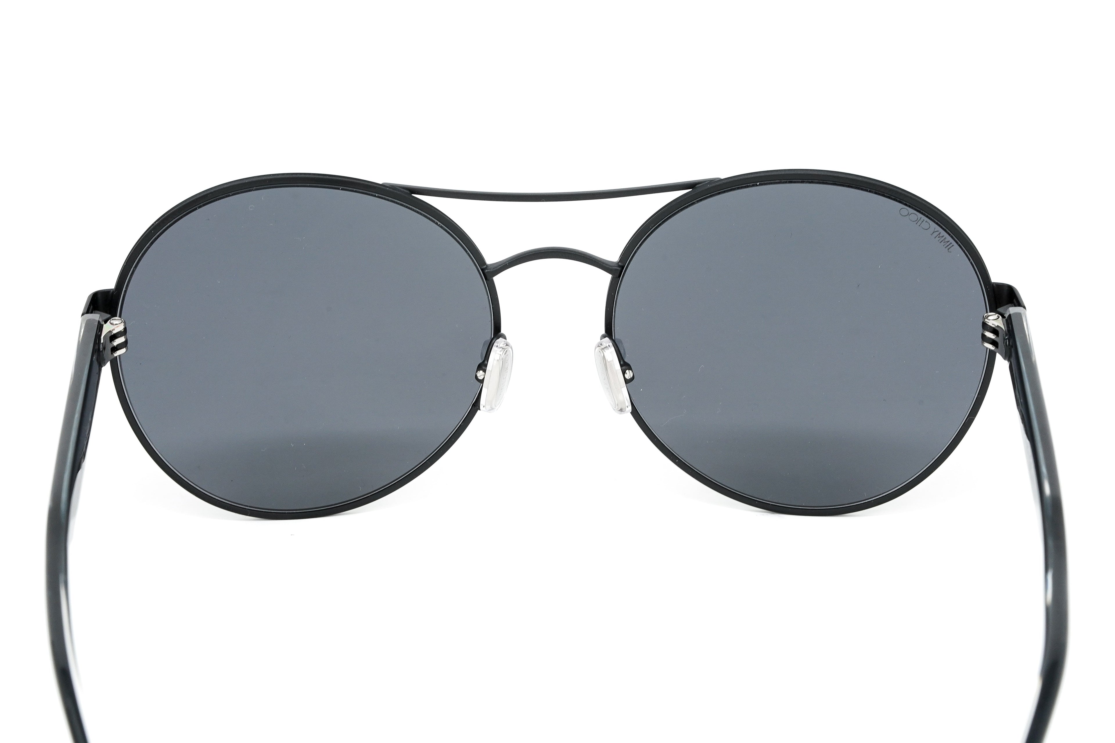 Jimmy Choo Unisex Sunglasses Round Browline Matte Black