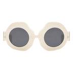 Jeremy Scott Unisex Oversized Sunglasses Bones Special Cream Grey