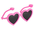 Jeremy Scott Ladies Pink Hearts Sunglasses