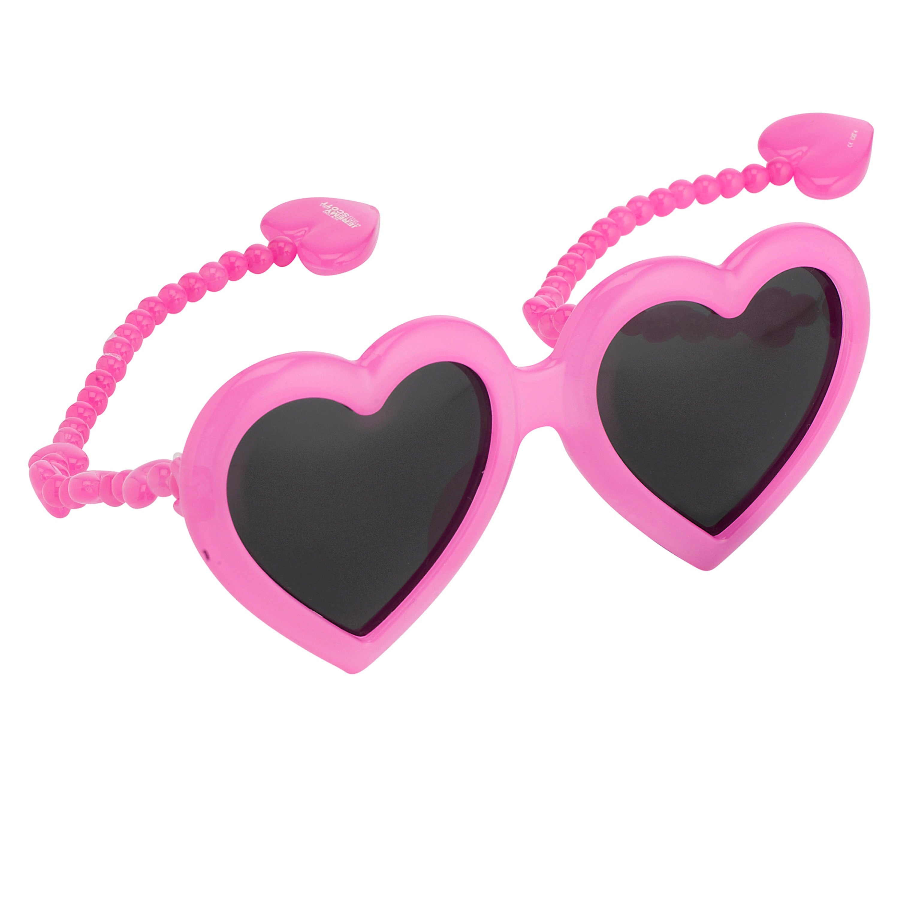 Jeremy Scott Ladies Pink Hearts Sunglasses