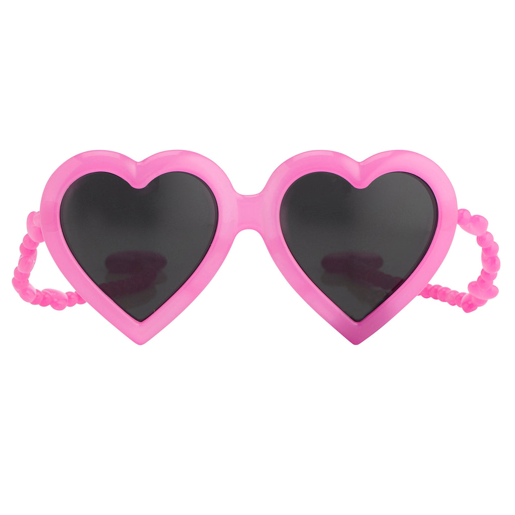Jeremy Scott Ladies Pink Hearts Sunglasses