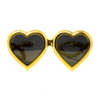 Jeremy Scott Ladies Heart Gold Sunglasses
