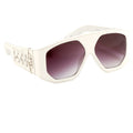 Jeremy Scott Unisex Special White Leather Laces Sunglasses