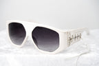 Jeremy Scott Unisex Special White Leather Laces Sunglasses