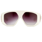 Jeremy Scott Unisex Special White Leather Laces Sunglasses