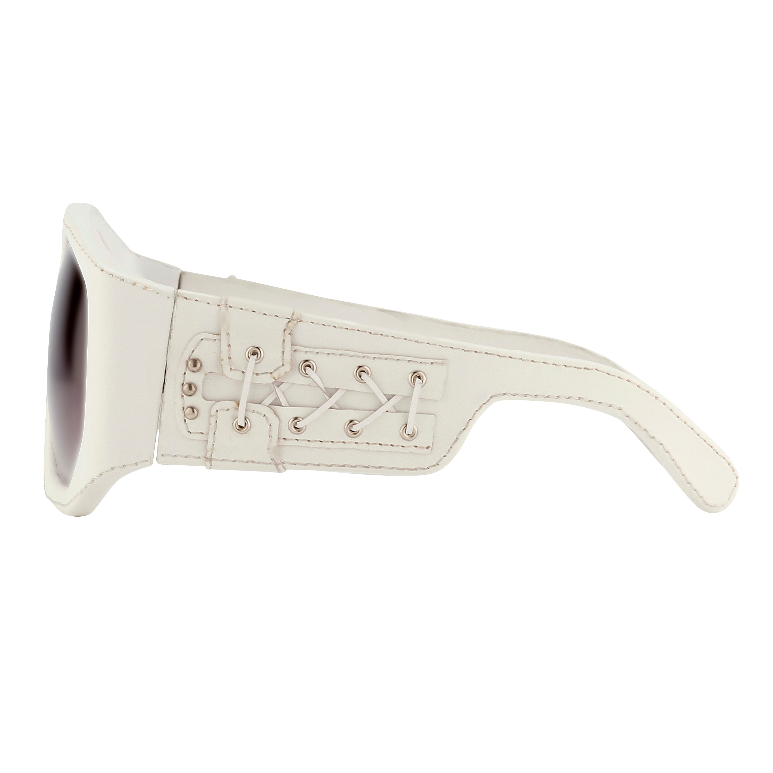 Jeremy Scott Unisex Special White Leather Laces Sunglasses