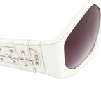 Jeremy Scott Unisex Special White Leather Laces Sunglasses