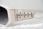Jeremy Scott Unisex Special White Leather Laces Sunglasses