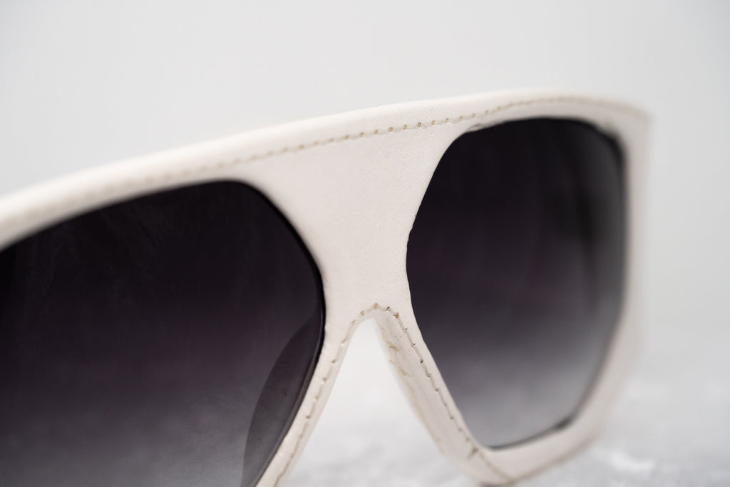 Jeremy Scott Unisex Special White Leather Laces Sunglasses