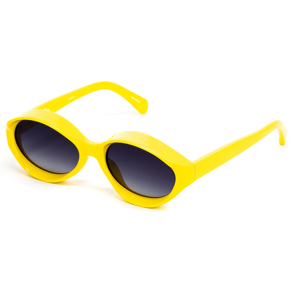 Jeremy Scott Ladies Oval Yellow Sunglasses