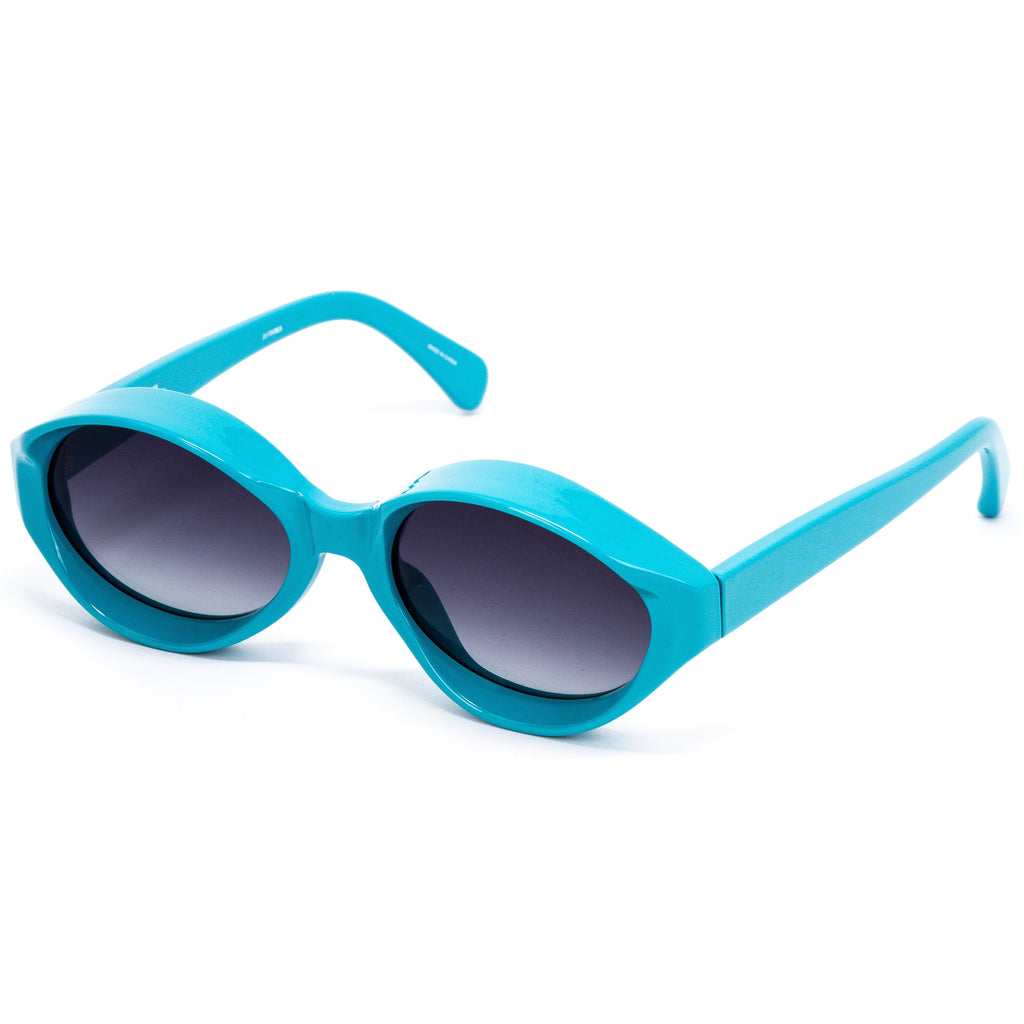 Jeremy Scott Ladies Oval Blue Sunglasses