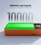KUXIU K1 Ultra 10000mAh 25W Fast Charging 3-in-1 MagSafe Wireless Power Bank - Cosmic Orange