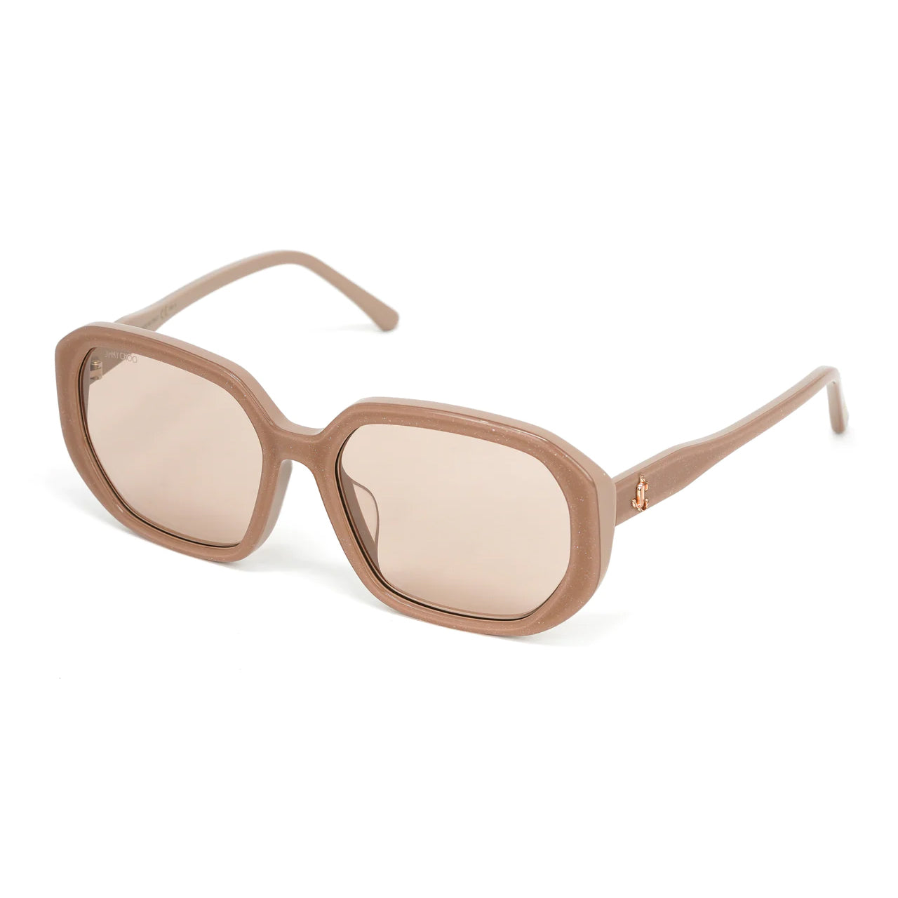 Jimmy Choo Women's Sunglasses Oversized Oval Beige/Pink