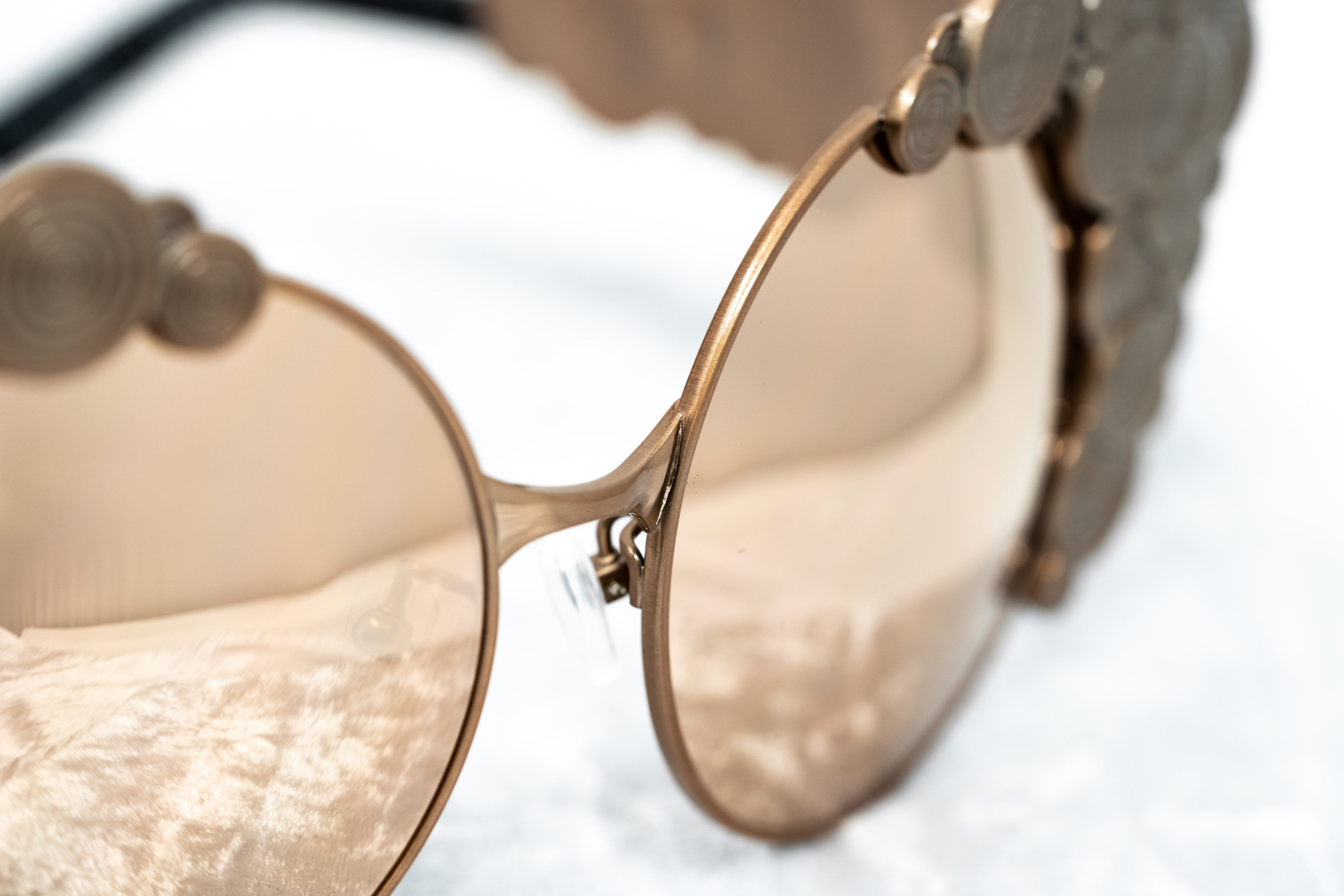 Khaleda And Fahad Ladies Sunglasses Cat Eyes Rose Gold