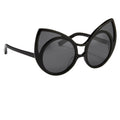 Khaleda And Fahad Ladies Cat Eye Grey Sunglasses