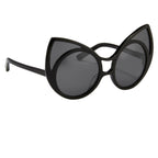 Khaleda And Fahad Ladies Cat Eye Grey Sunglasses
