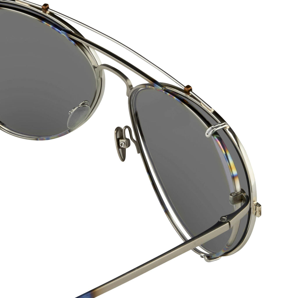Kris Van Assche x Linda Farrow Steel Sunglasses