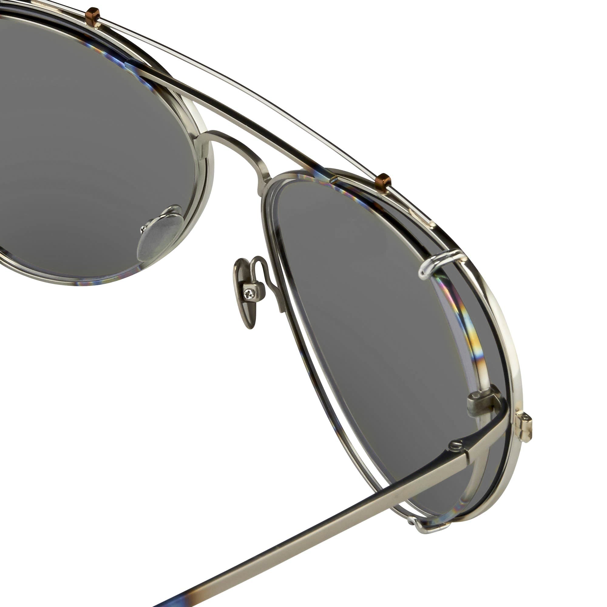 Kris Van Assche x Linda Farrow Steel Sunglasses